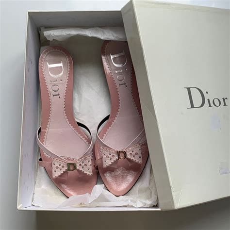 vintage dior heels pink|vintage dior kitten heels.